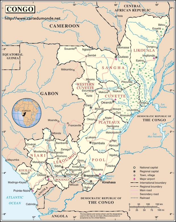 Mapa Kongo