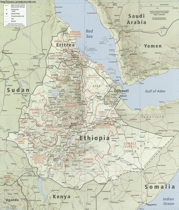 Mapa Etiopia