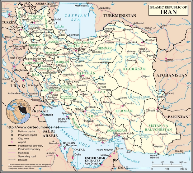 Mapa Iran