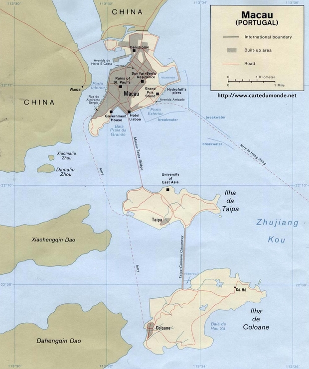 Mapa Makao
