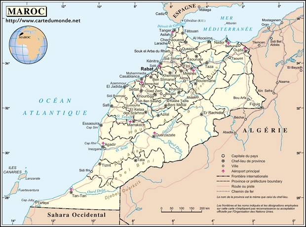 Mapa Maroko