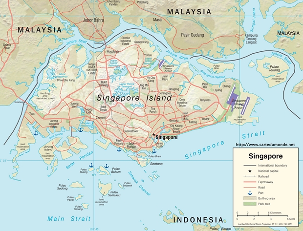 Mapa Singapur